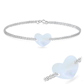 Heart Shell Silver Bracelet BRS-438